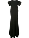 ALEX PERRY OFF THE SHOULDER EVENING GOWN