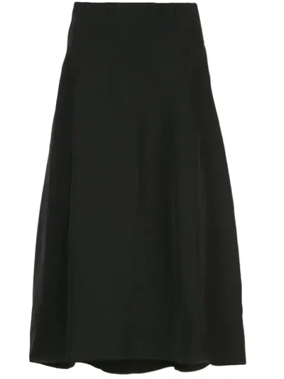 Co High Waisted Midi Skirt In Black