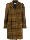 ALBERTO BIANI SINGLE-BREASTED PLAID COAT