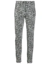 Cambio Zebra Print Tailored Trousers In Black