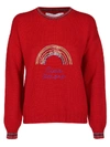 Giada Benincasa Merino Wool & Lurex Knit Sweater In Red