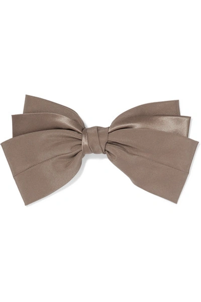 Sophie Buhai Silk-satin Hair Clip In Taupe