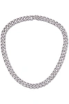 KENNETH JAY LANE SILVER-TONE CRYSTAL NECKLACE