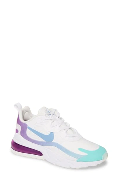 Nike Blue And Purple Air Max 270 React Trainers-pink In White