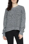 Sanctuary Sorry Not Sorry Chunky Knit Sweater In Marled Black