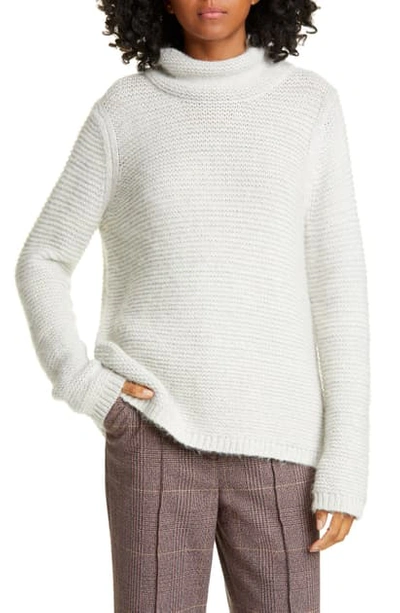 La Vie Rebecca Taylor Lofty Links Merino Wool Blend Sweater In Heather Grey