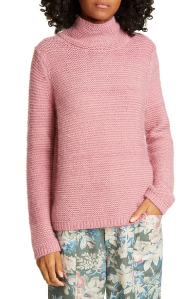 La Vie Rebecca Taylor Lofty Links Merino Wool Blend Sweater In Rose Blush