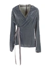 RICK OWENS VISCOSE KIMONO TOP,11086357