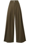 ANNA QUAN MADISON PLEATED TWILL WIDE-LEG PANTS