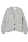 ALLUDE RIBBED-KNIT CARDIGAN