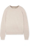 LOULOU STUDIO LEVANZO RIBBED MÉLANGE CASHMERE SWEATER