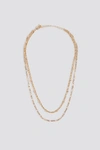 NA-KD LAYERED FINE CHAIN NECKLACES - GOLD
