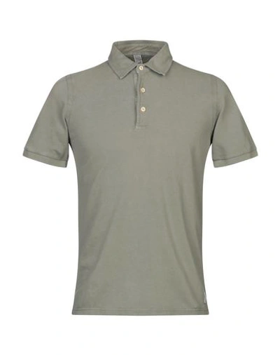 Authentic Original Vintage Style Polo Shirts In Military Green