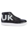 FRENCH CONNECTION Triomphe Leather High-Top Sneakers