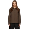 LEMAIRE BROWN POINTED COLLAR SHIRT
