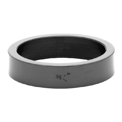 Le Gramme Black Polished Ceramic 'le 3 Grammes' Ribbon Ring
