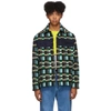 KENZO KENZO BLUE AND GREEN OUTDOOR JACKET