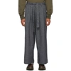 NAKED AND FAMOUS NAKED AND FAMOUS DENIM GREY TWEED WIDE TROUSERS