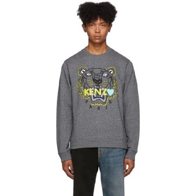 Kenzo Tiger Sweatshirt In Grey