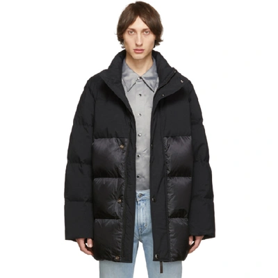 Acne Studios Contrast-panel Padded Coat Black