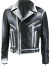 BALMAIN SPRAYED BIKER JACKET,SH08508Z630