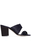 ROSIE ASSOULIN BUCKLED 85MM PLEATED MULES