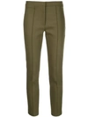 ADAM LIPPES CROPPED SLIM-FIT TROUSERS