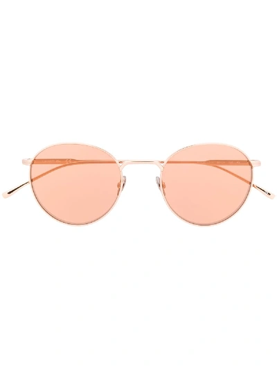 Lacoste Round Frame Sunglasses In 金色