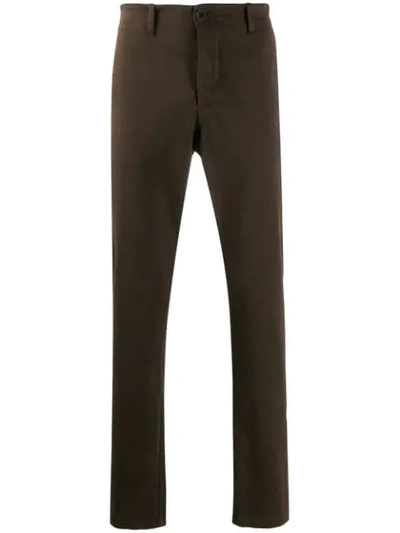 Transit Straight Leg Trousers In Brown