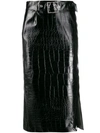 PINKO VARNISHED FITTED SKIRT