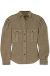 ISABEL MARANT FLORRIE BRUSHED WOOL-BLEND SHIRT