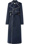 KHAITE ROMAN OVERSIZED WHIPSTITCHED FELT TRENCH COAT