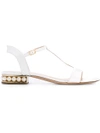Nicholas Kirkwood Casati Embellished Patent-leather Sandals In White