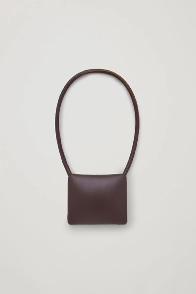 Cos Short Leather Statement Necklace In Red