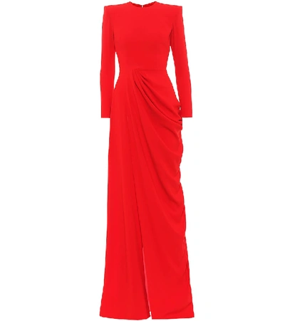 Alex Perry Knox Satin-crêpe Gown In Red