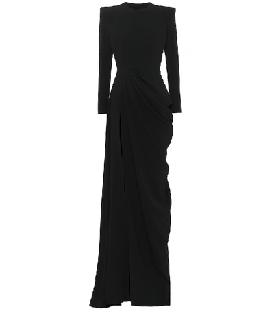 Alex Perry Knox Satin-crêpe Gown In Black