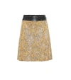 Stand Studio Elene Snake-effect Leather Miniskirt In Yellow