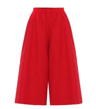 Gucci 羊毛和真丝混纺裙裤 In Red