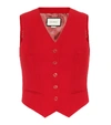 GUCCI WOOL AND SILK-BLEND VEST,P00416020