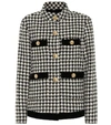 GUCCI HOUNDSTOOTH WOOL-BLEND JACKET,P00415990