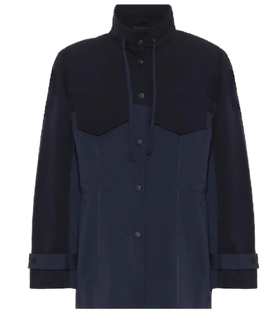 Colovos X Woolmark Waterproof Wool Coat In Blue