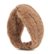 MAX MARA OVIDIO CAMEL WOOL AND SILK HEADBAND,P00427355