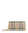 BURBERRY VINTAGE CHECK CHAIN PHONE WALLET,14984827