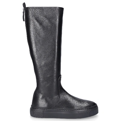 Agl Attilio Giusti Leombruni Stiefel D925537 Kalbsleder Schwarz In Black