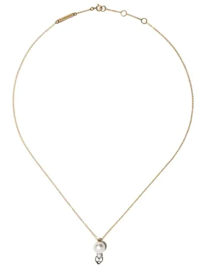 Delfina Delettrez 18kt White And Yellow Gold Two In One Diamond Necklace In Yellow Gold/white Gold