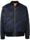 BAND OF OUTSIDERS SPACESHIP STRIPED BOMBER JACKET