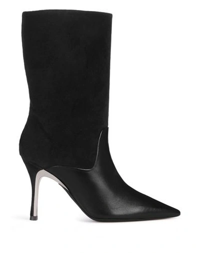 FURLA FURLA FURLA EVA HIGH BOOT T.90 WOMAN ANKLE BOOTS BLACK SIZE 8 SOFT LEATHER,11775489TV 8