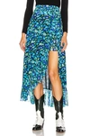 GANNI PRINTED MESH SKIRT,GANF-WQ19