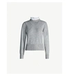 SANDRO RUFFLE-TRIMMED WOOL-BLEND JUMPER