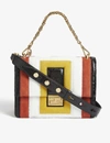 FENDI KAN U COLOUR BLOCK LEATHER SHOULDER BAG,162-84030577-8BT313A9X7